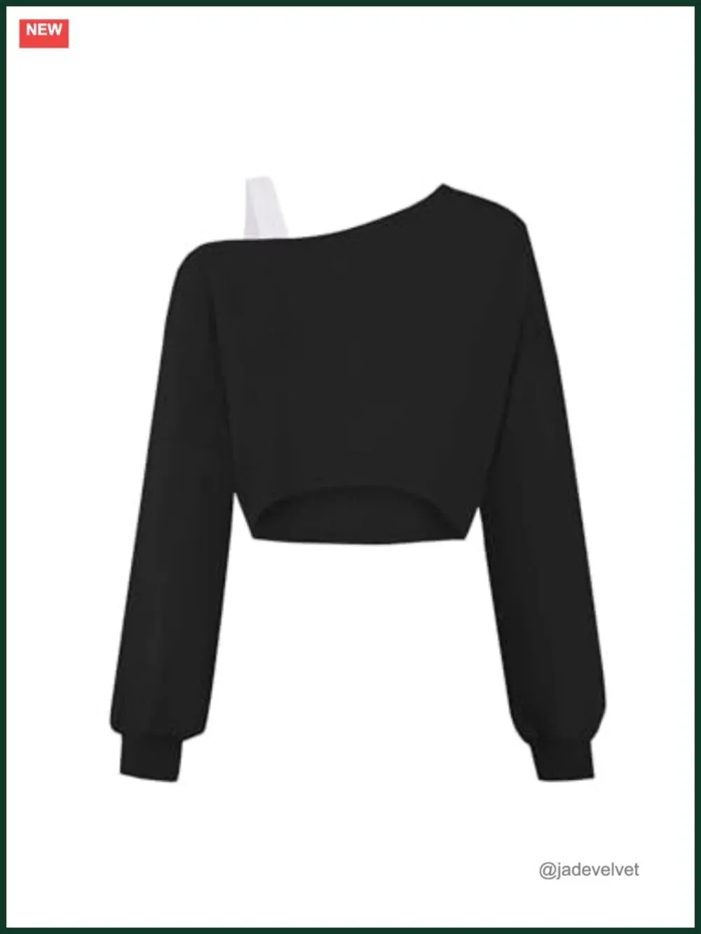 Girls Off The Shoulder Crop Top Long Sleeve Asymmetrical Sweatshirt Tween